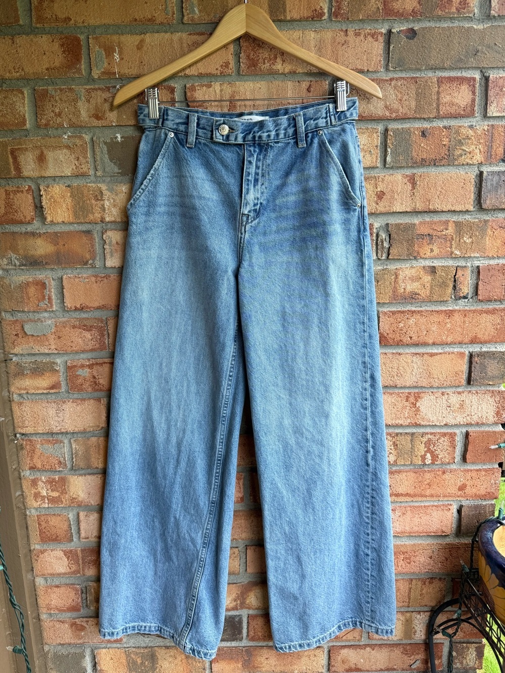 GRLFRND x Maggie MacDonald The Leigh Mid Rise Denim Trouser Wide Leg Jeans XS - Picture 2 of 11